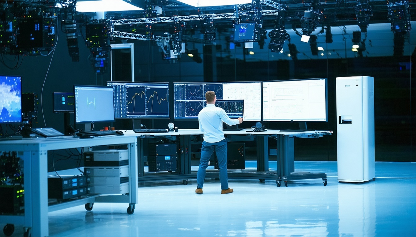 Engineer collaborating on automated test suite
