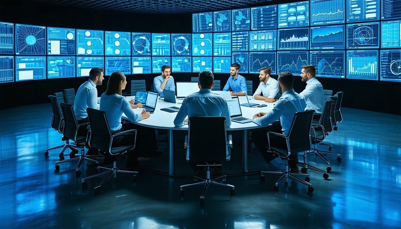 IT team collaborating on system modernization plan