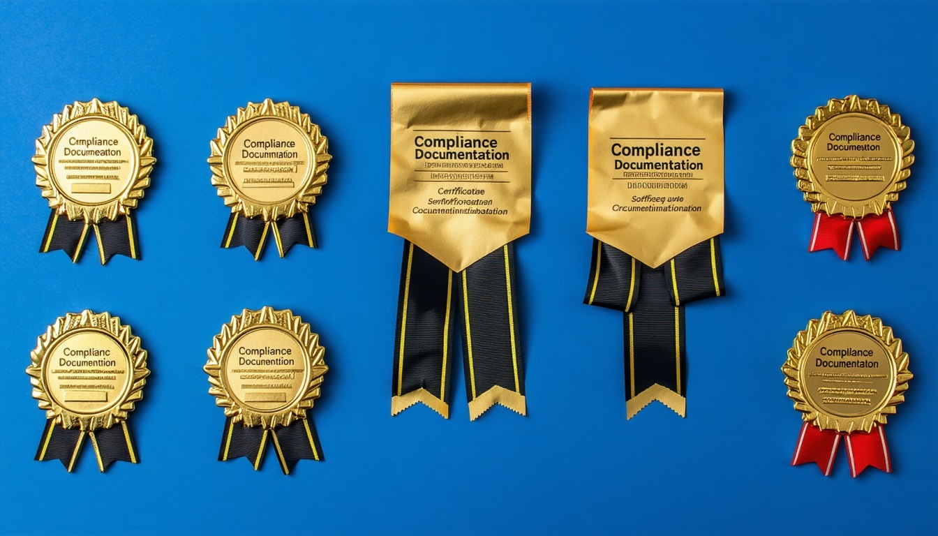 Compliance documentation and software certification badges